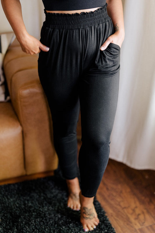 Black Pocketed Pants