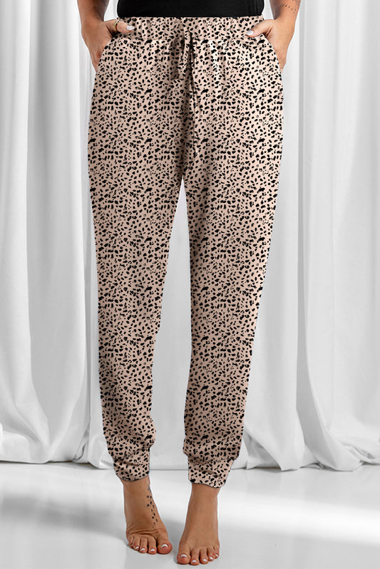 Khaki Leopard Joggers