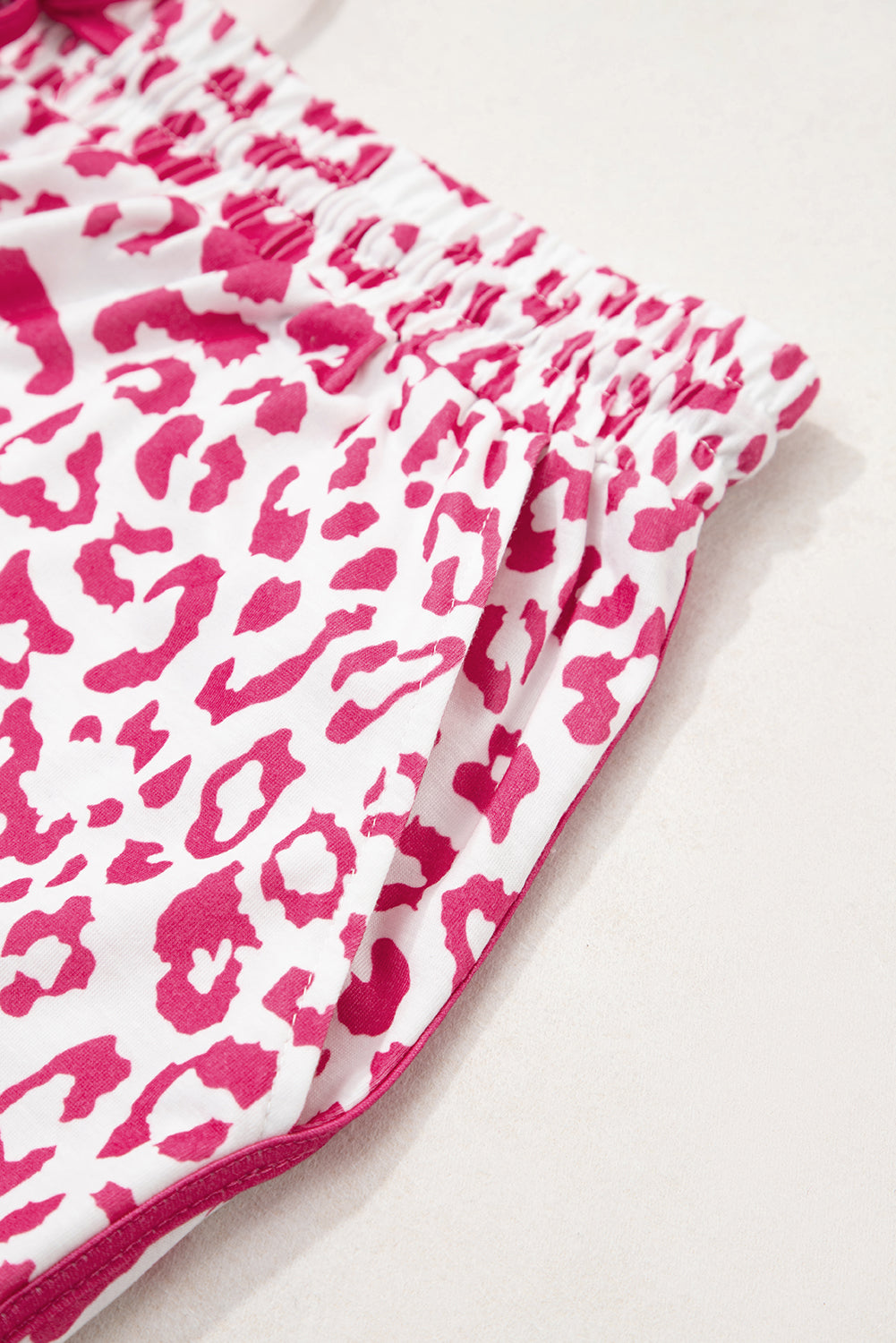 Pink Leopard Casual Shorts