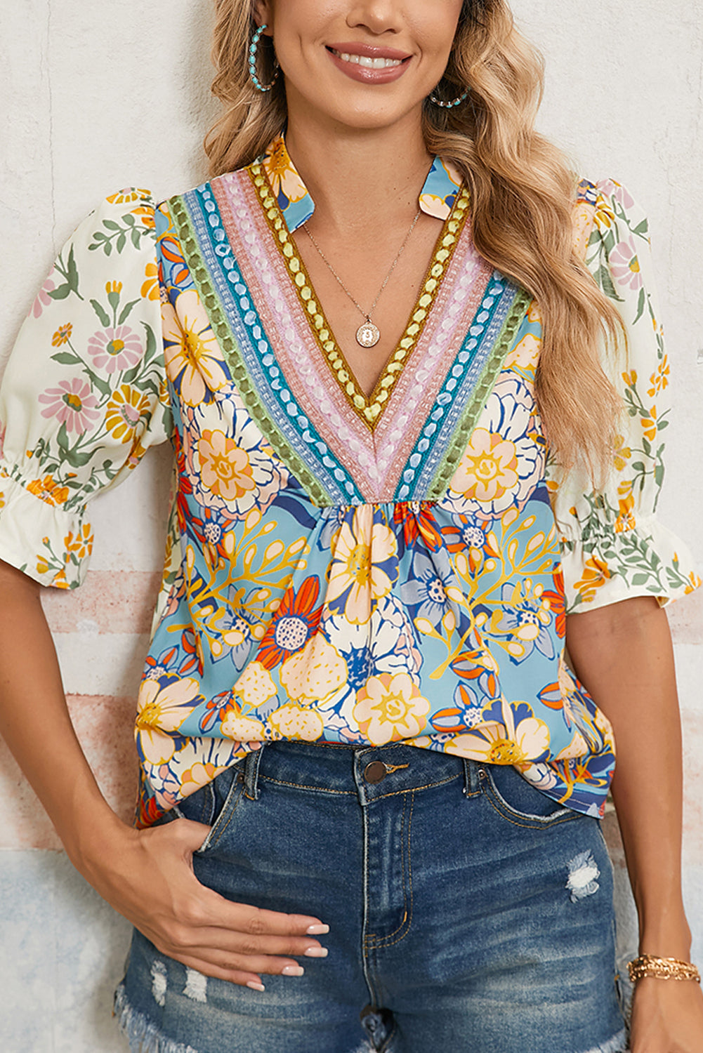 Boho Floral Top