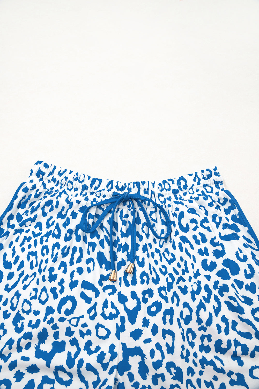 Blue Leopard Casual Shorts