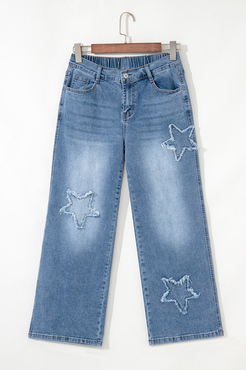 Stone Star Cropped Wide Jeans