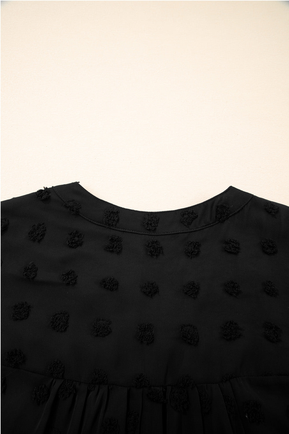 Black Dotty Ruffled Dress
