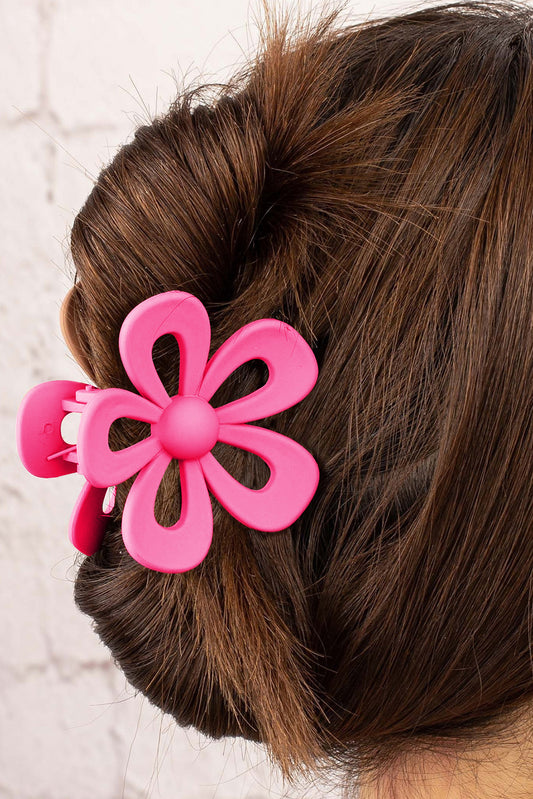 Pink Sweet Flower Claw Clip