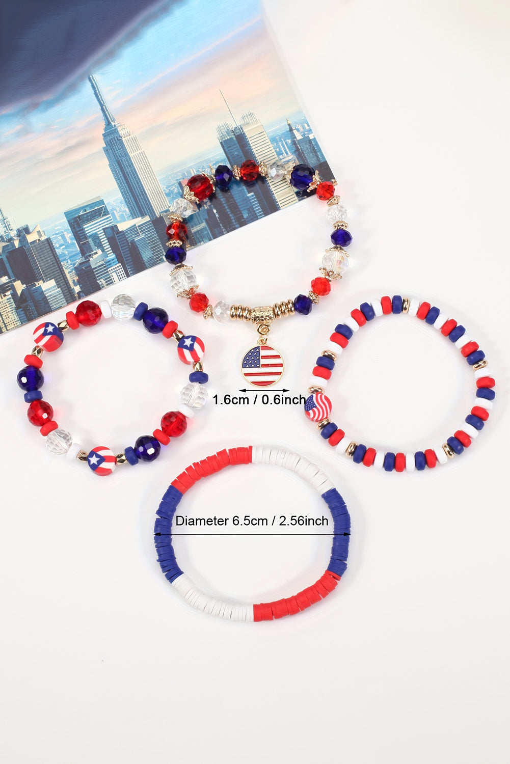 Flag Day Beaded Bracelet