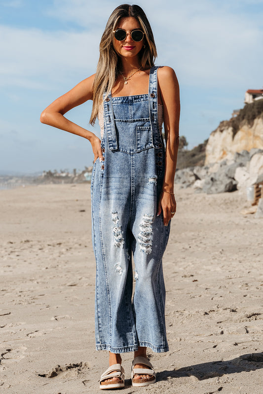 Stone Blue Denim Overall