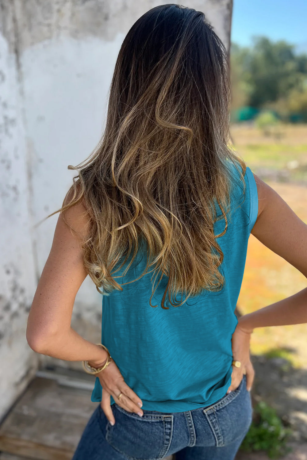 Blue Sheen Edge Tank