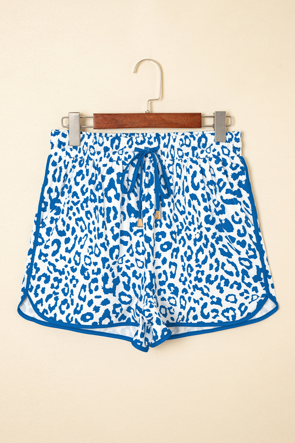 Blue Leopard Casual Shorts