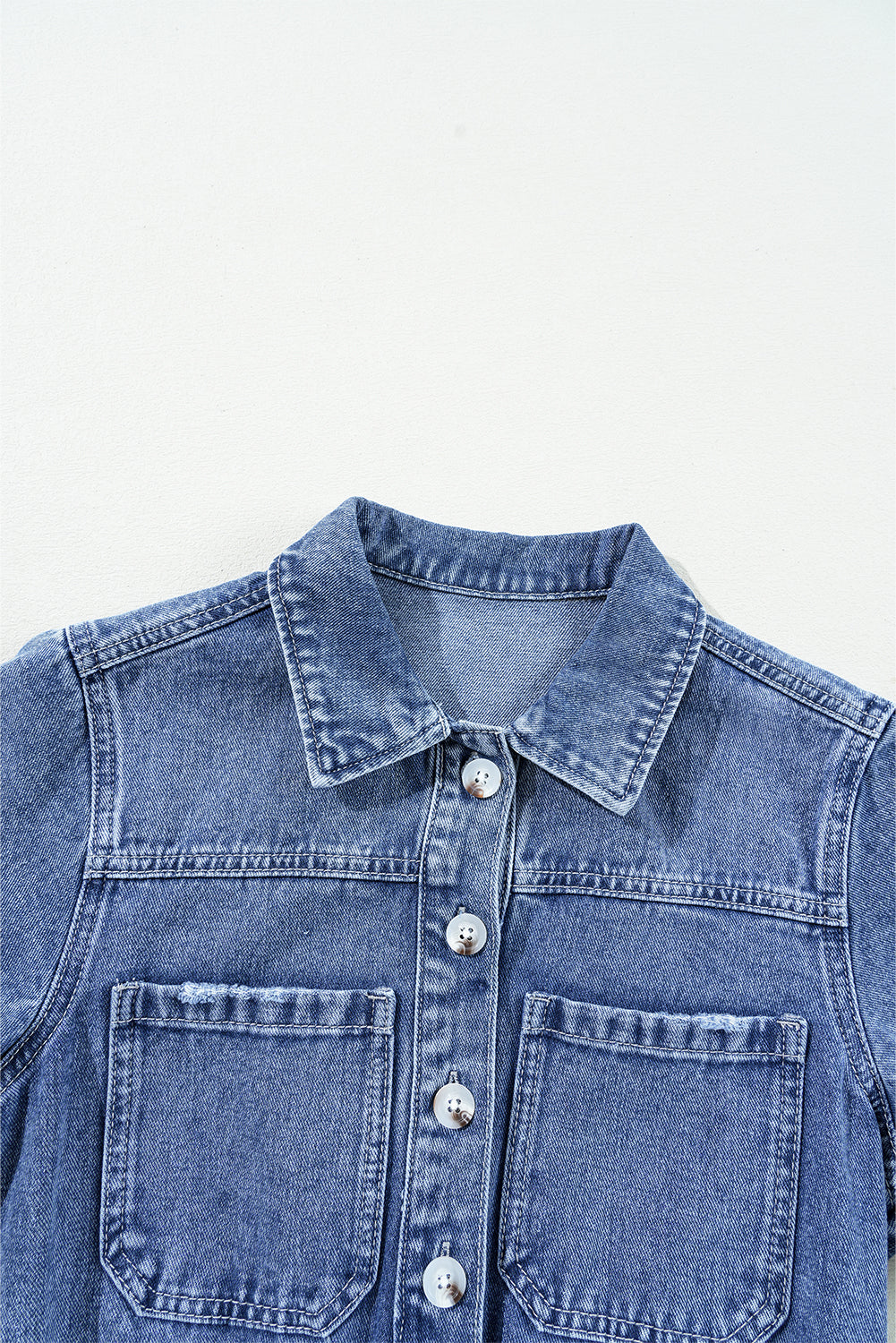 Dusk Blue Short Sleeve Romper