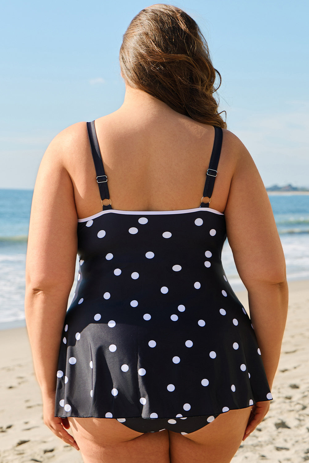 Black Polka Dot Swim Dress