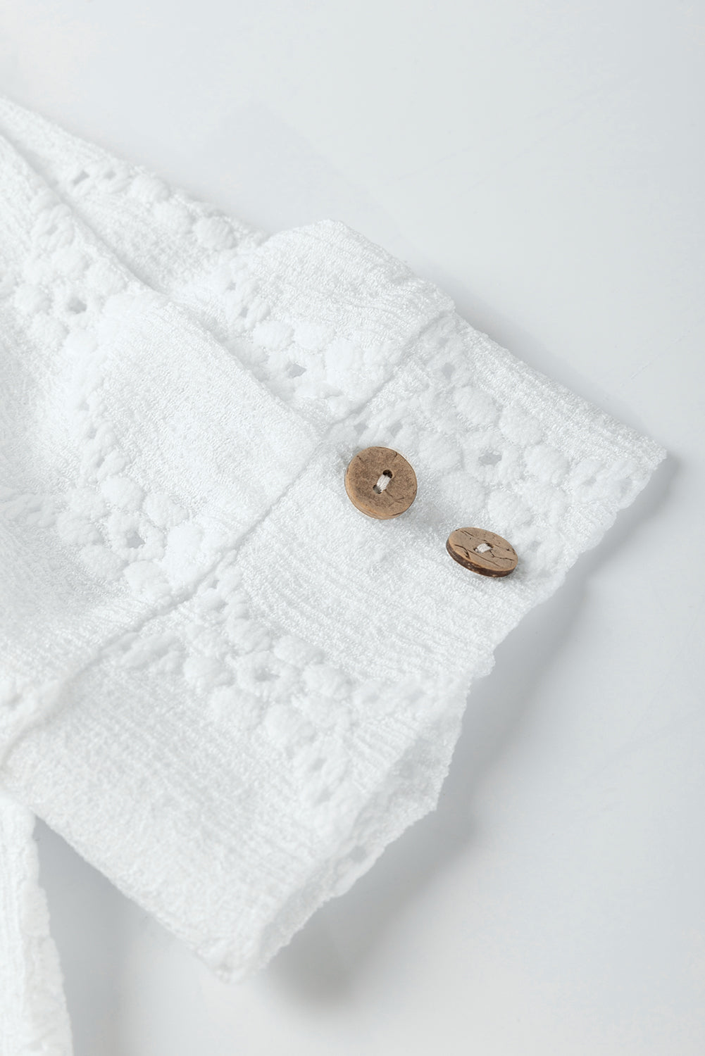 White Flower Textured Top