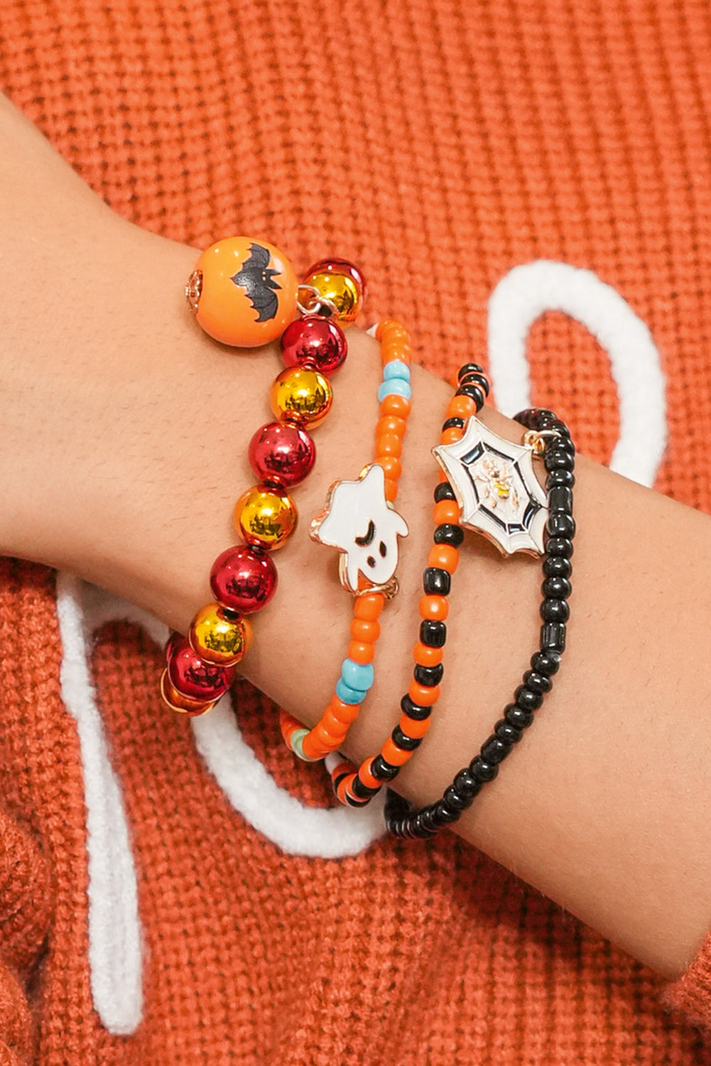 Halloween Beaded Bracelet Set 4 piece